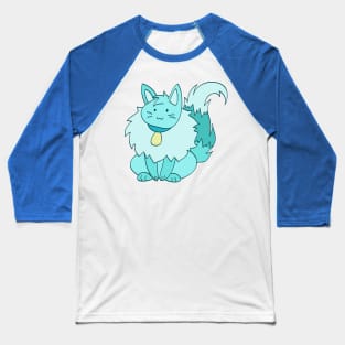 Fluffy Ice Kitty Baseball T-Shirt